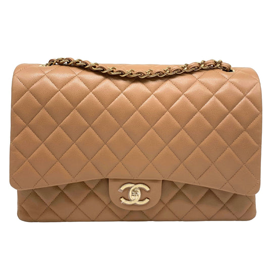 Chanel Maxi Caramel Caviar w/ Gold Hardware