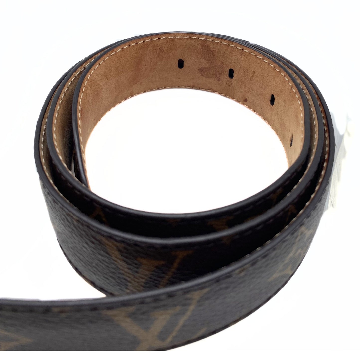 Louis Vuitton Monogram Gold Buckle Belt