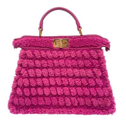 Fendi Pink Curly ISeeU Shearling Peekaboo