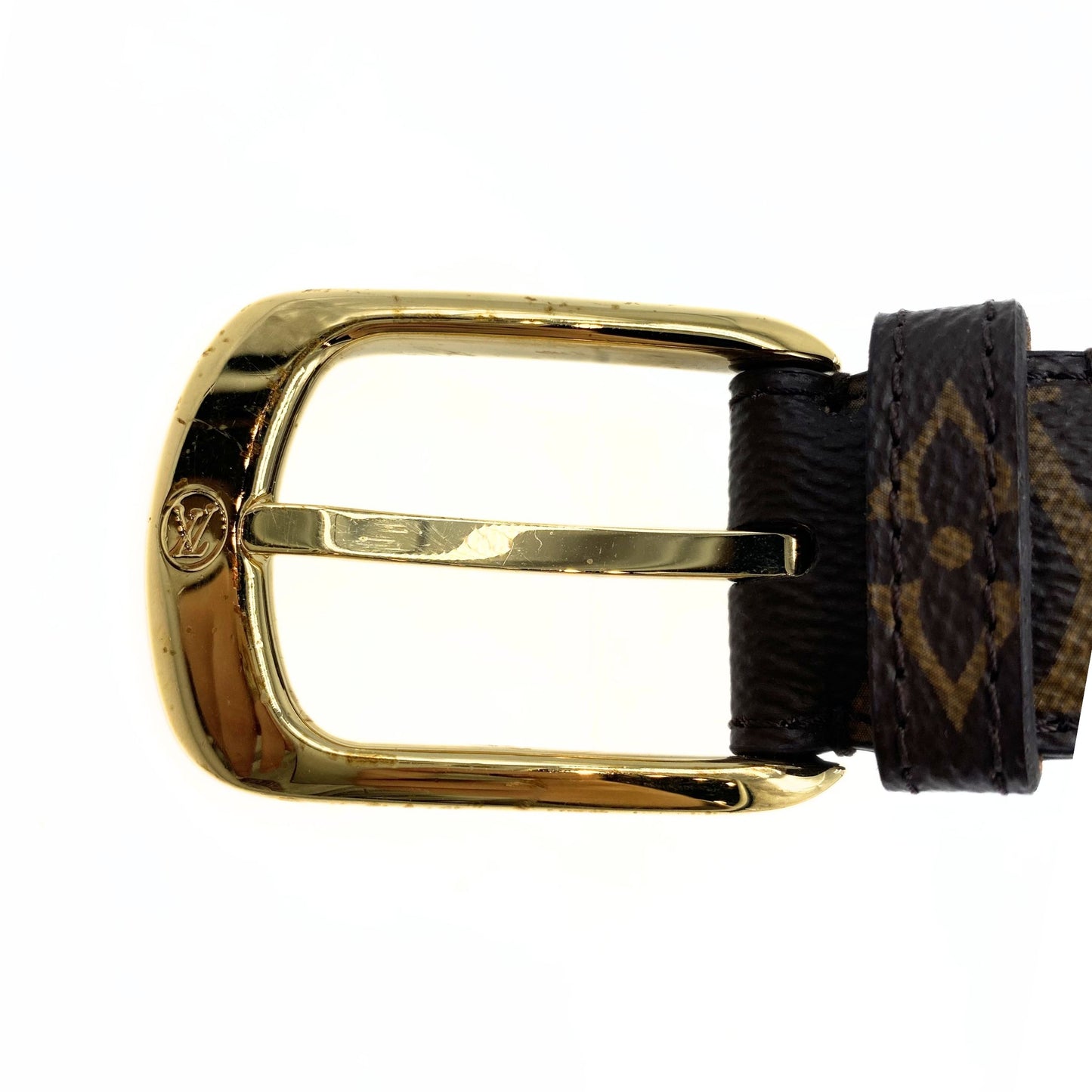 Louis Vuitton Monogram Gold Buckle Belt