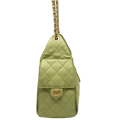 Chanel 25 Small Green Caviar Leather w/ Gold Hardware