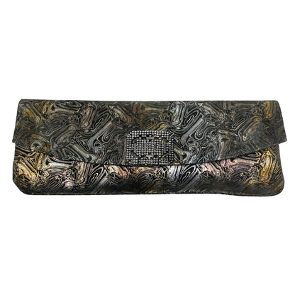 Anthony Luciano Textured Metallic Clutch