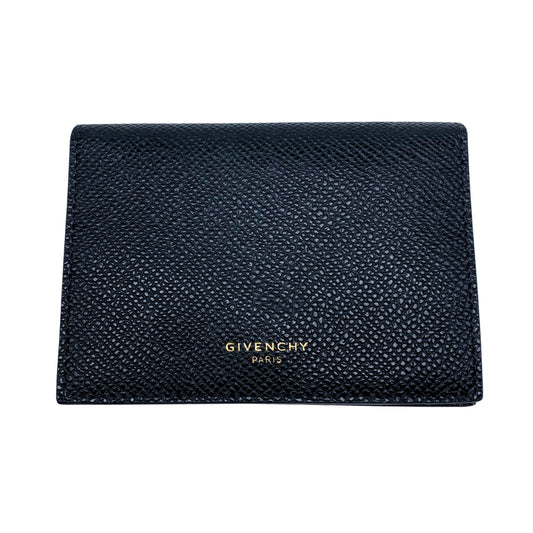 Givenchy Black Leather Snap Wallet