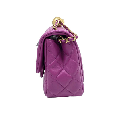 Chanel Purple Mini Square Pearl