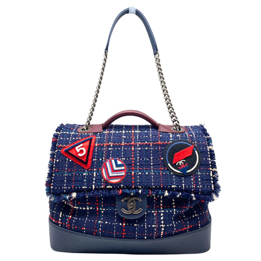Chanel Crest Triple Flap Satchel Patch