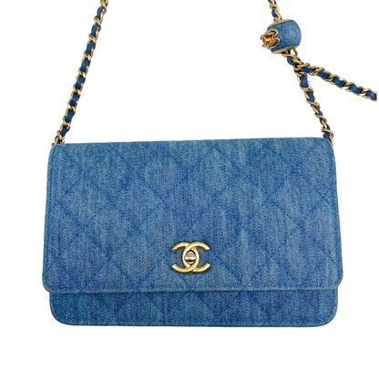 Chanel Denim Crush Wallet on Chain