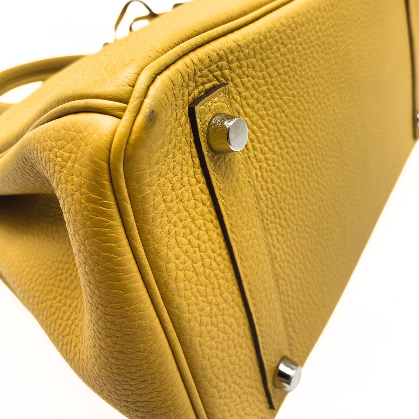 Hermes Birkin 30 Jaune de Ambre Togo Platinum Hardware