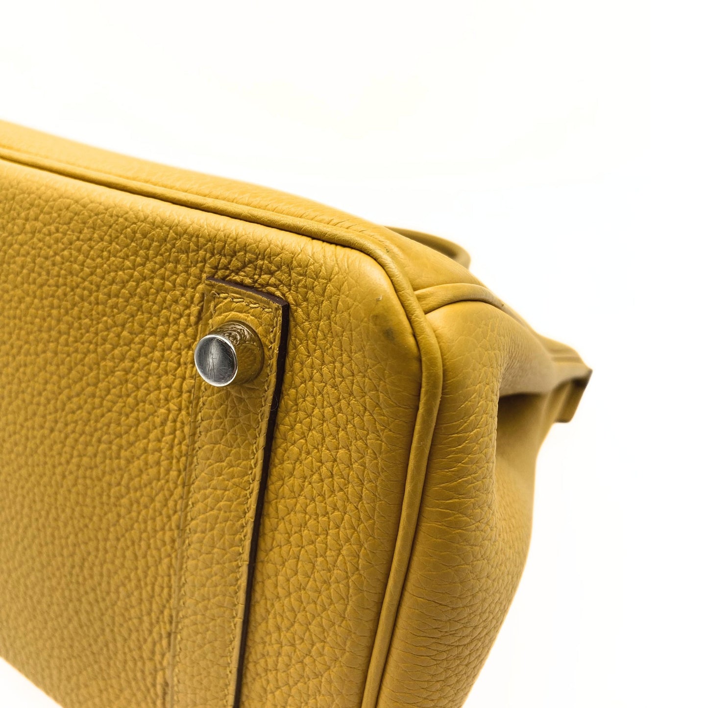 Hermes Birkin 30 Jaune de Ambre Togo Platinum Hardware