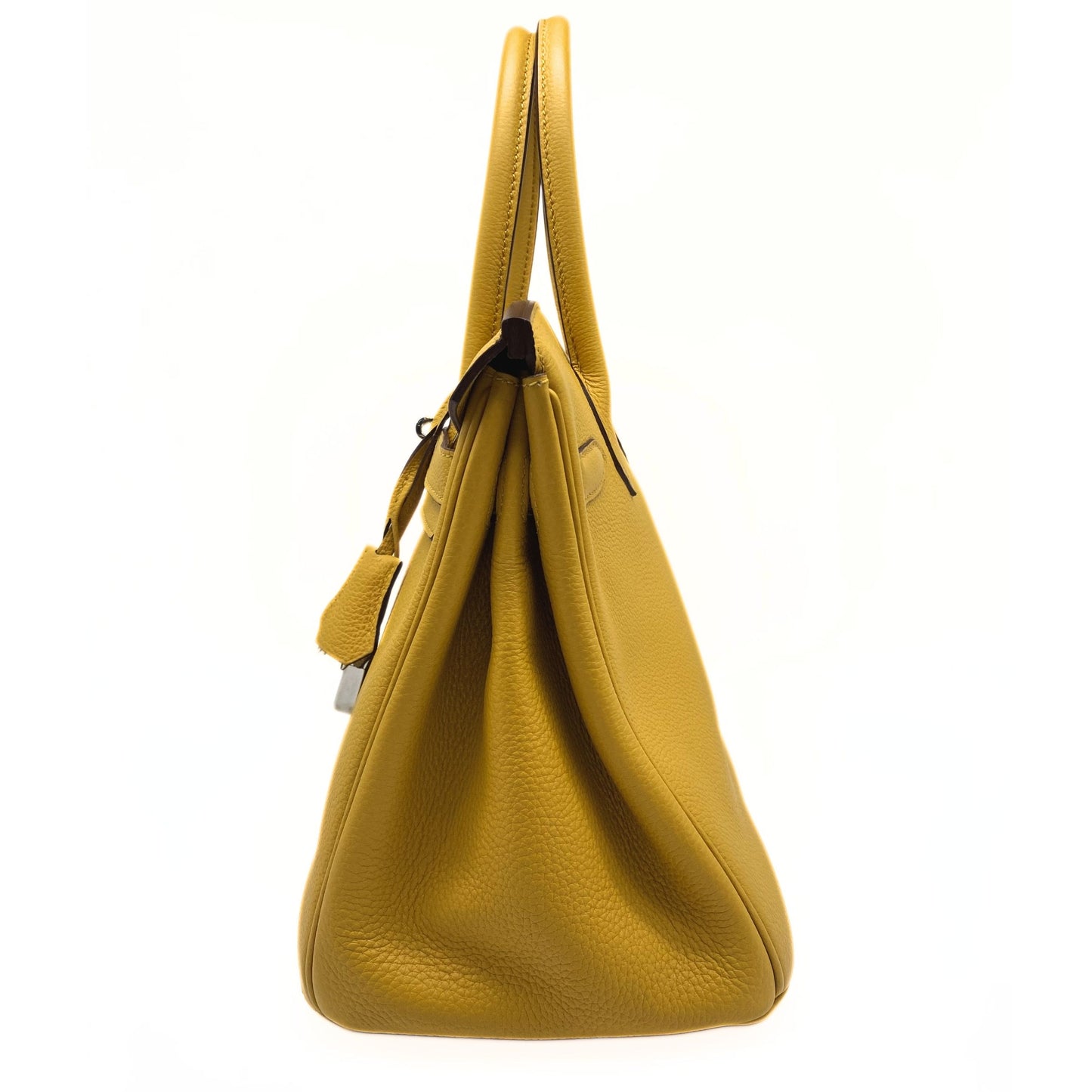 Hermes Birkin 30 Jaune de Ambre Togo Platinum Hardware