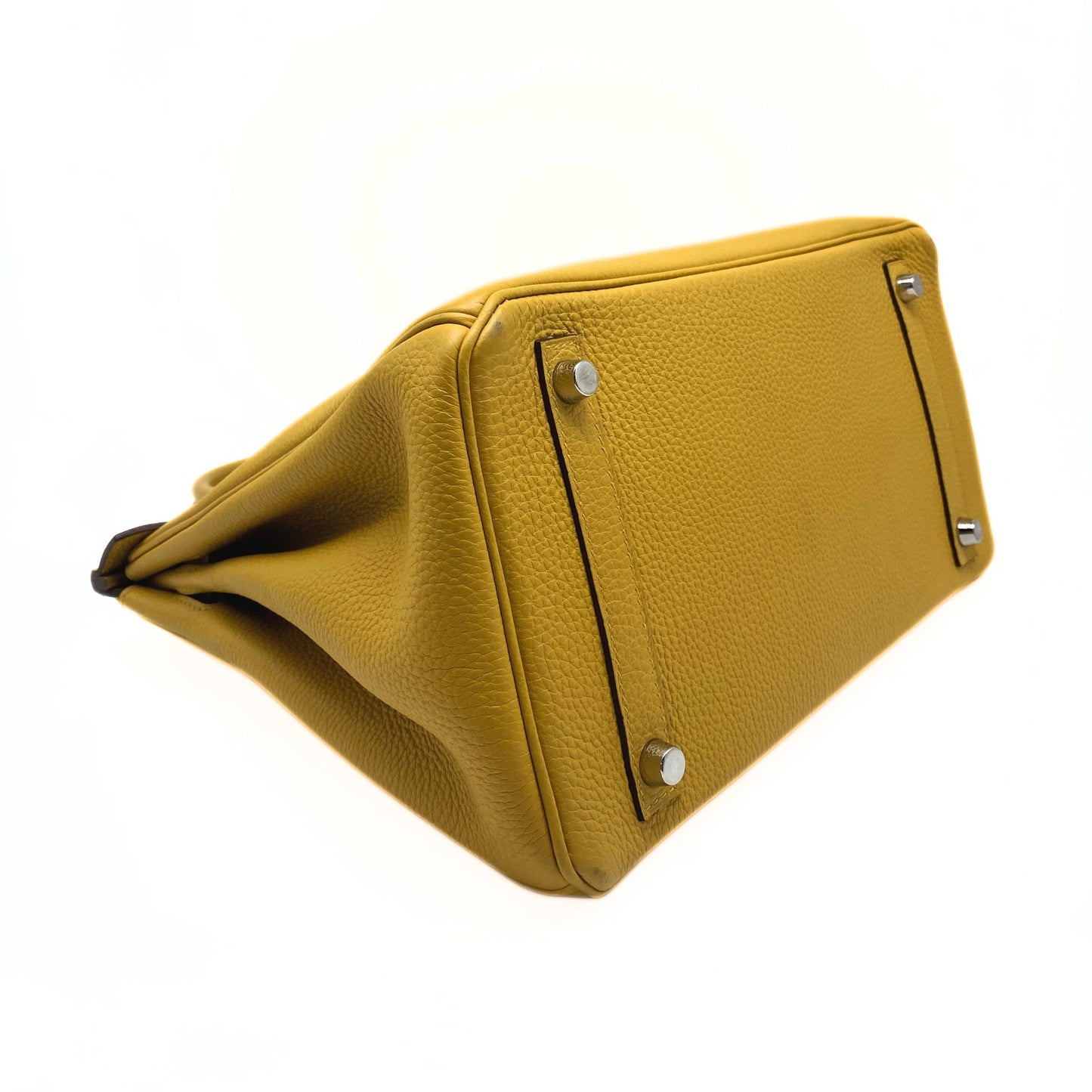 Hermes Birkin 30 Jaune de Ambre Togo Platinum Hardware