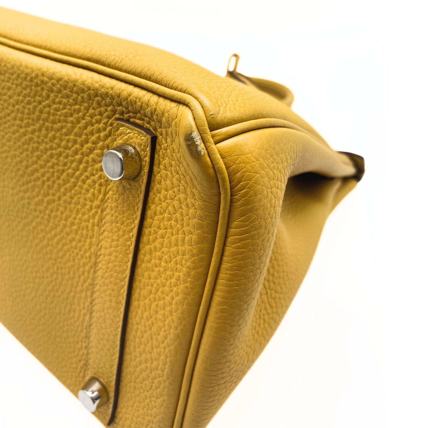 Hermes Birkin 30 Jaune de Ambre Togo Platinum Hardware