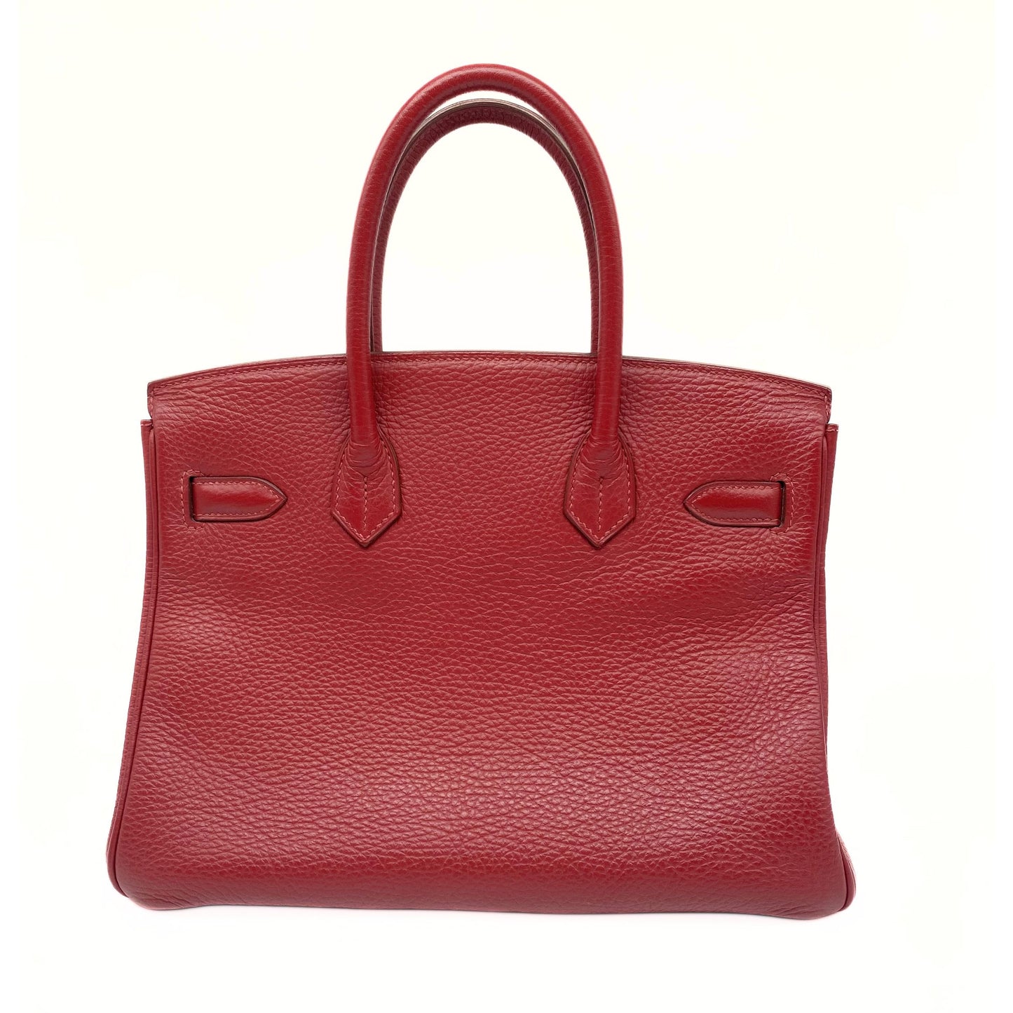 Hermes Birkin 30 Rouge Garance Togo Platinum Hardware