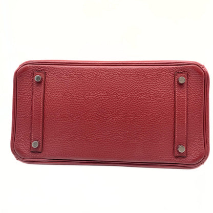 Hermes Birkin 30 Rouge Garance Togo Platinum Hardware