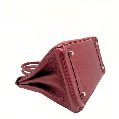 Hermes Birkin 30 Rouge Garance Togo Platinum Hardware