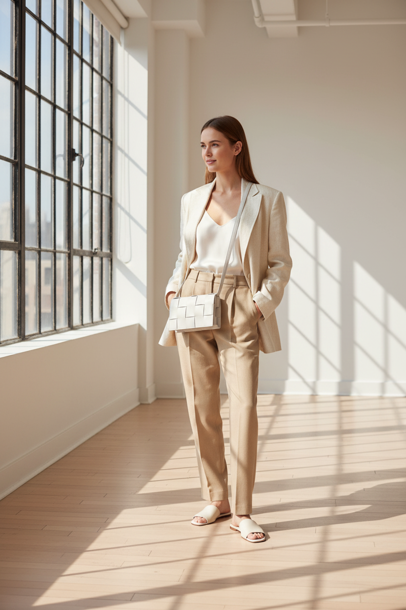 Bottega Veneta White Cassette Shoulder Bag