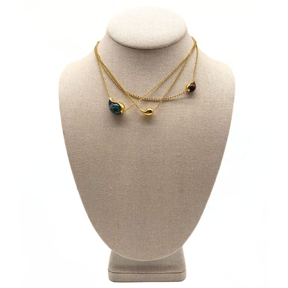 Bottega Veneta Drop 18k gold-finish Marble Necklace