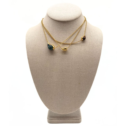 Bottega Veneta Drop 18k gold-finish Marble Necklace