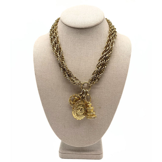 Chanel Stacked Gold Chains 1980’s Necklace