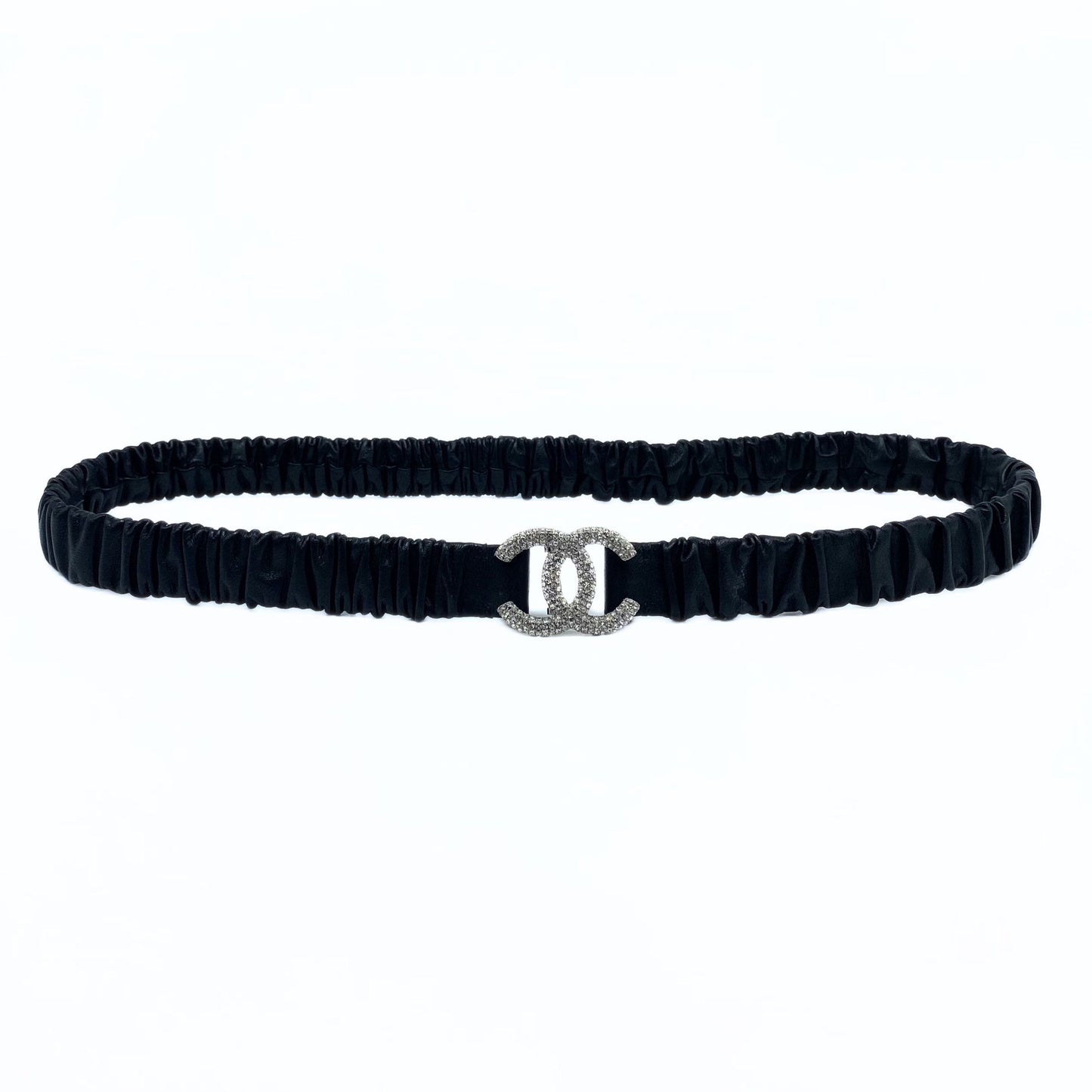 Chanel Black Stretch Belt