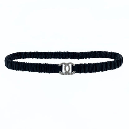 Chanel Black Stretch Belt