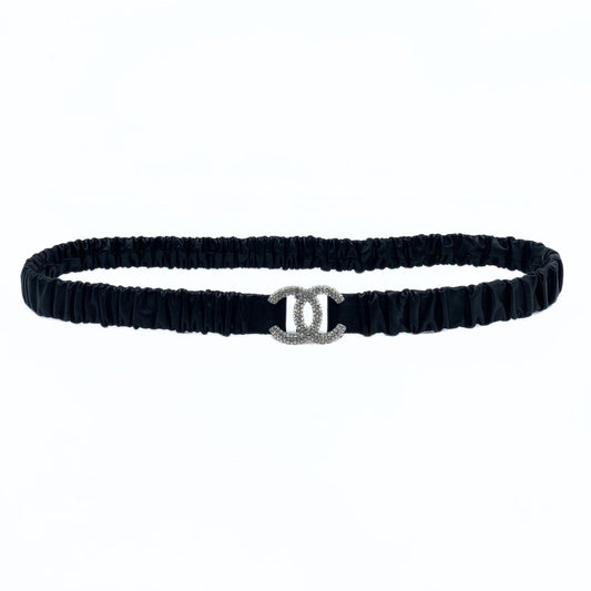 Chanel Black Stretch Belt