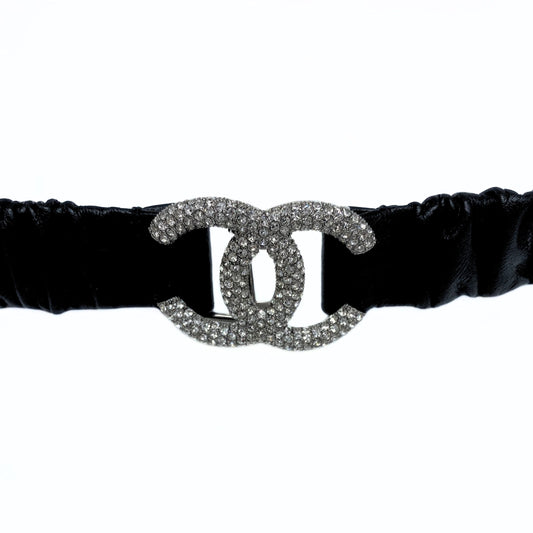Chanel Black Stretch Belt