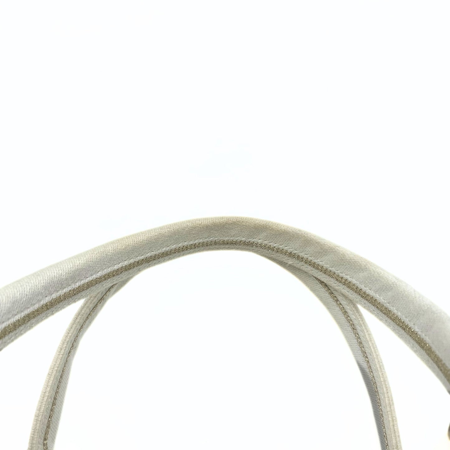 Dior Canvas Cannage Embroidered Brocart Hat Basket Bag White Gold