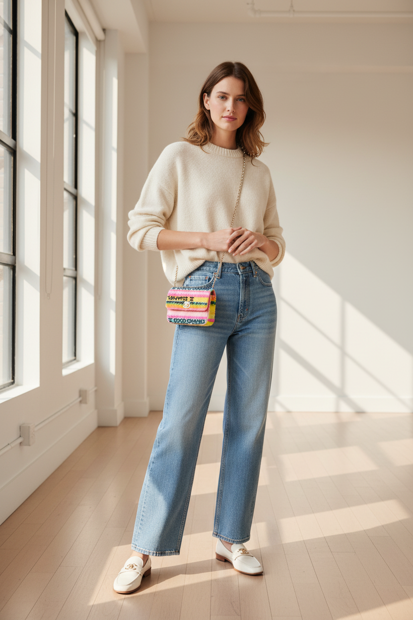 Chanel Mini Striped Coco Crossbody Flap Bag