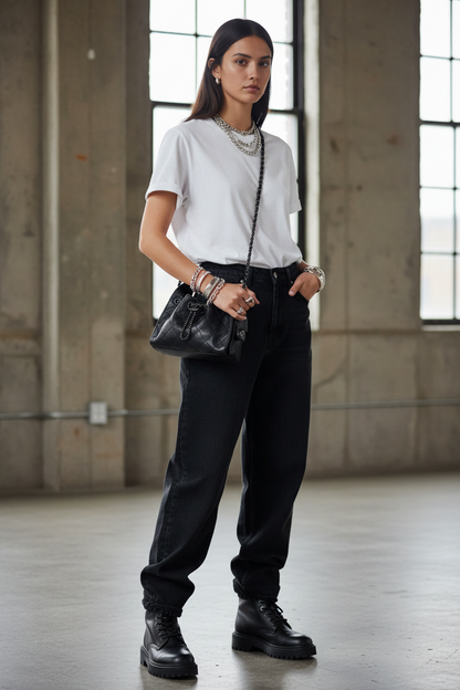 Chanel 25 Mini Black Caviar with Ruthenium Hardware
