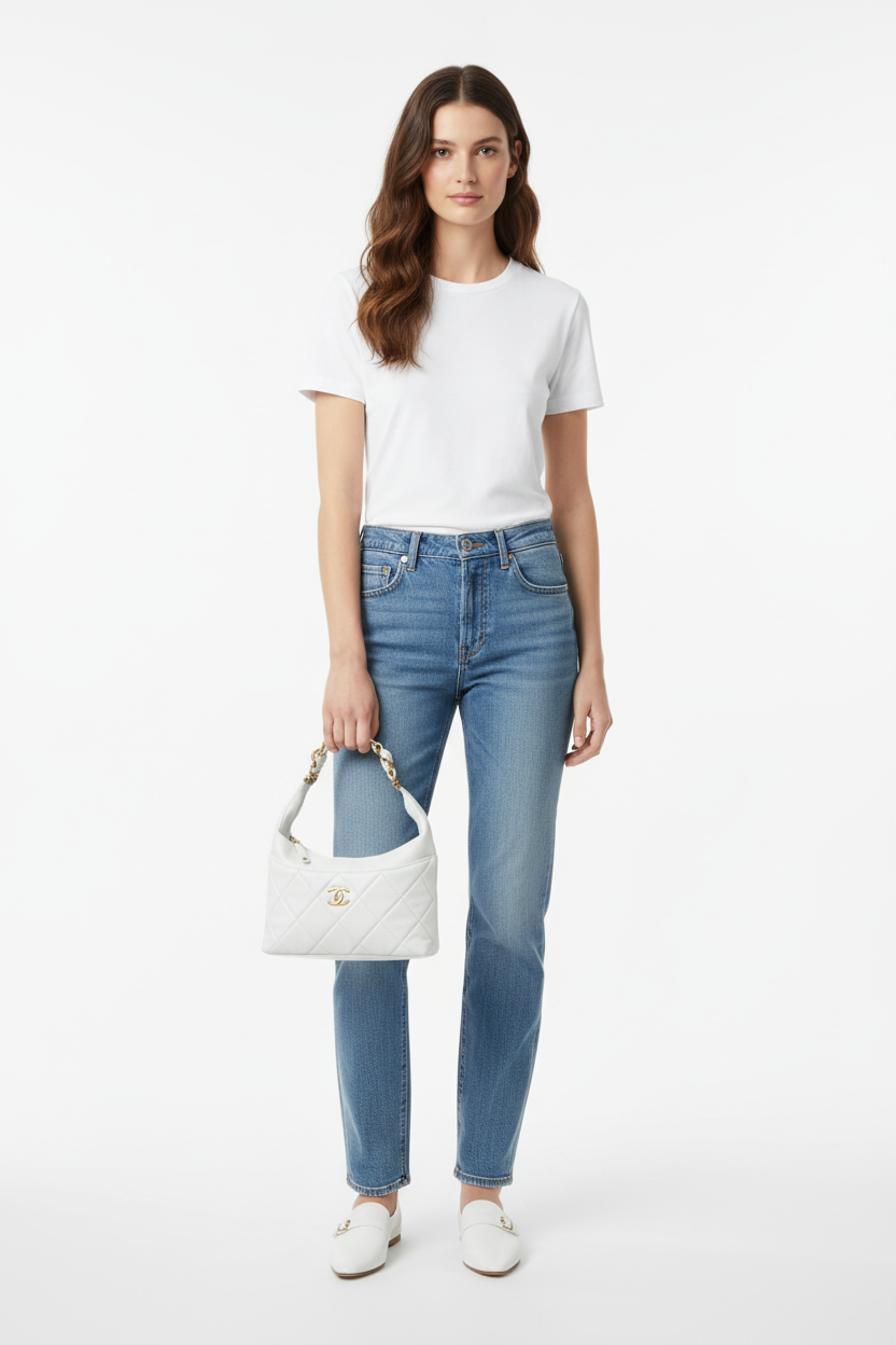 Chanel White Mini Hobo Bag - Slightly Bigger