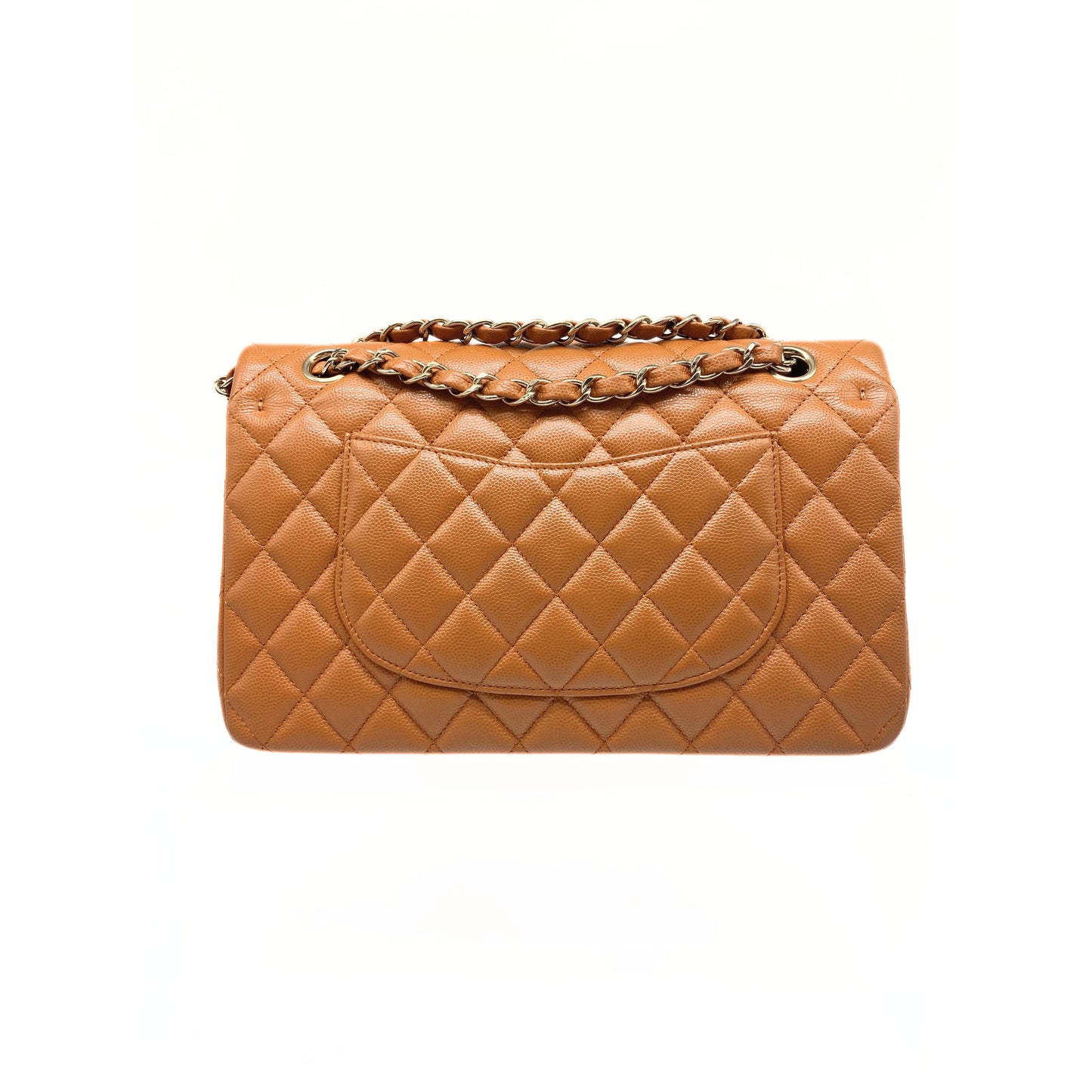 Chanel Caramel Medium Classic Double Flap Caviar Gold Hardware