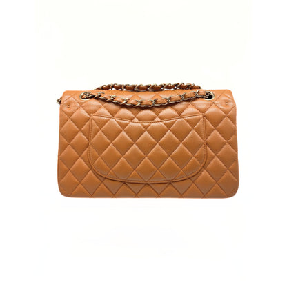 Chanel Caramel Medium Classic Double Flap Caviar Gold Hardware