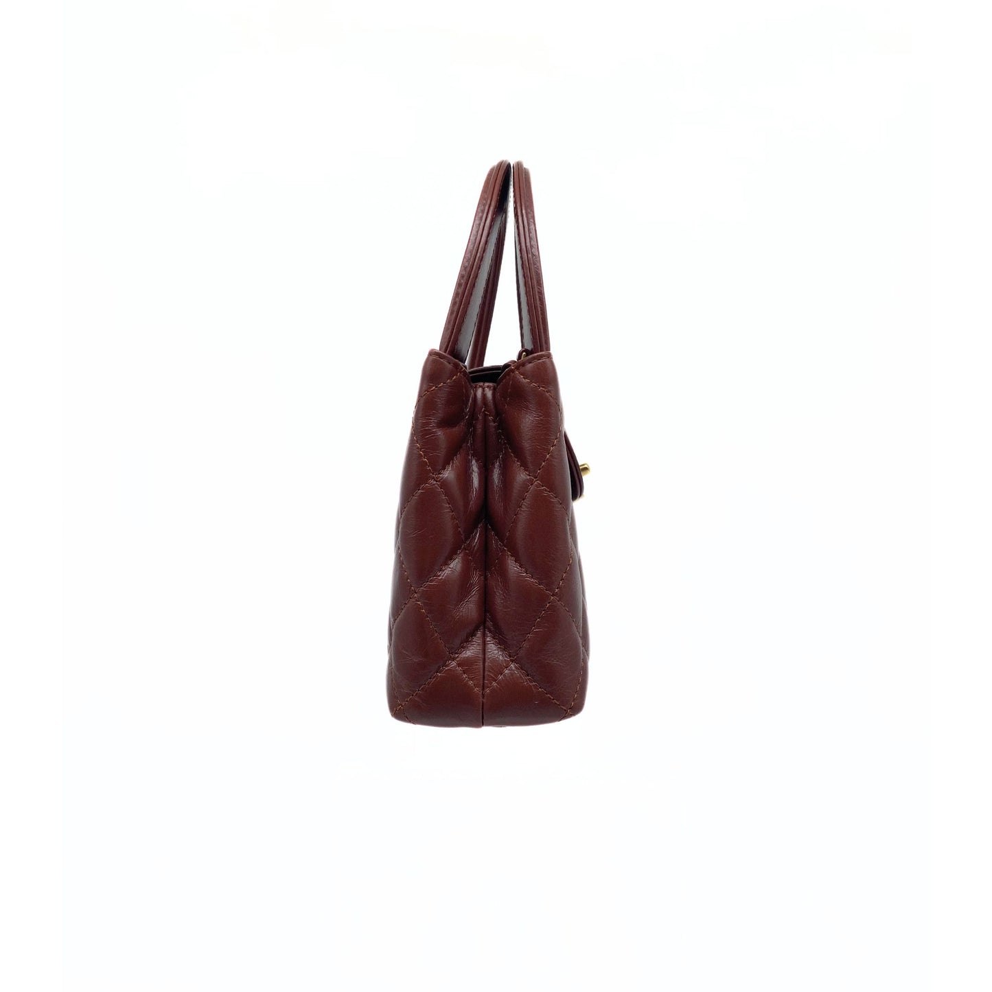 Chanel Brown Kelly Shopper Shiny Aged Calf