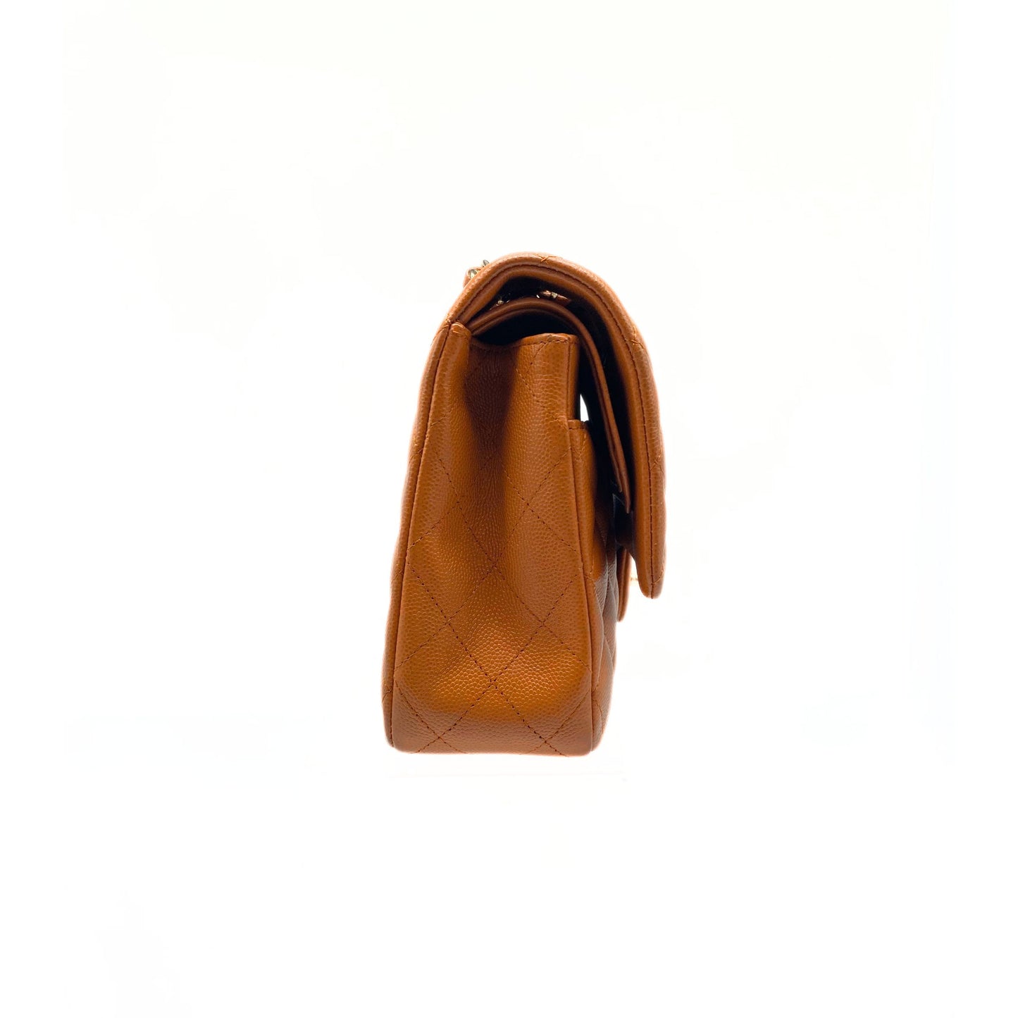 Chanel Caramel Medium Classic Double Flap Caviar Gold Hardware