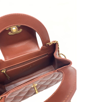 Chanel Brown Kelly Shopper Shiny Aged Calf