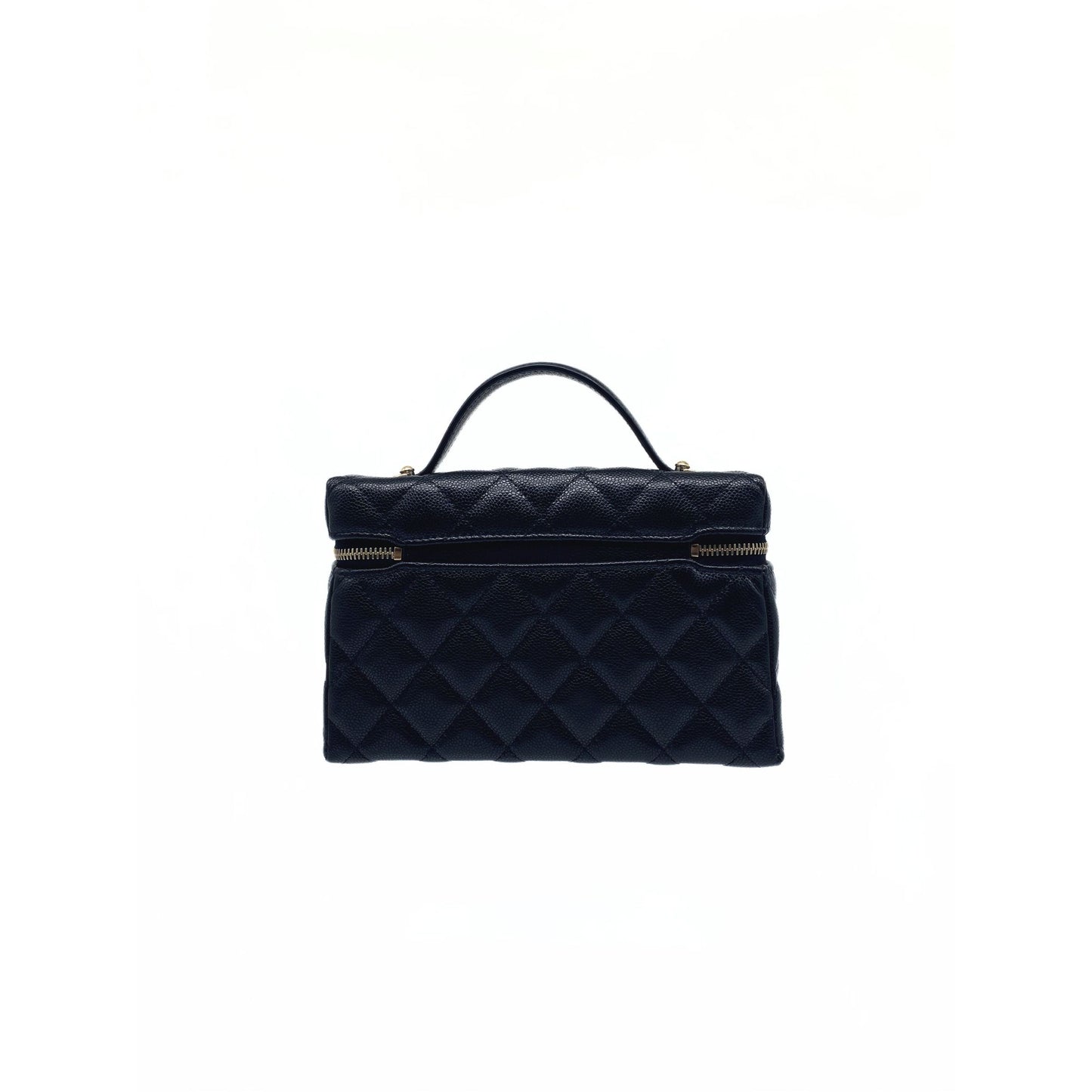 Chanel Black Slim Glazed Caviar Vanity