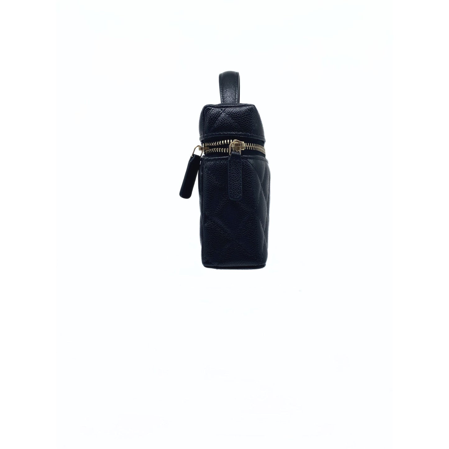 Chanel Black Slim Glazed Caviar Vanity