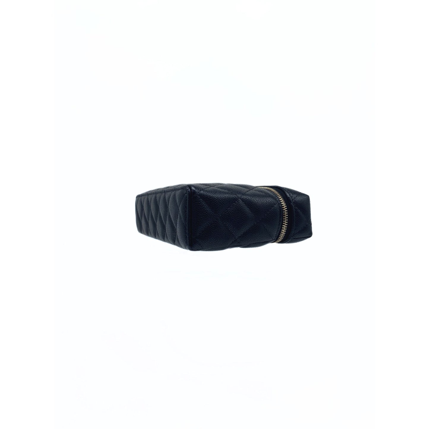Chanel Black Slim Glazed Caviar Vanity