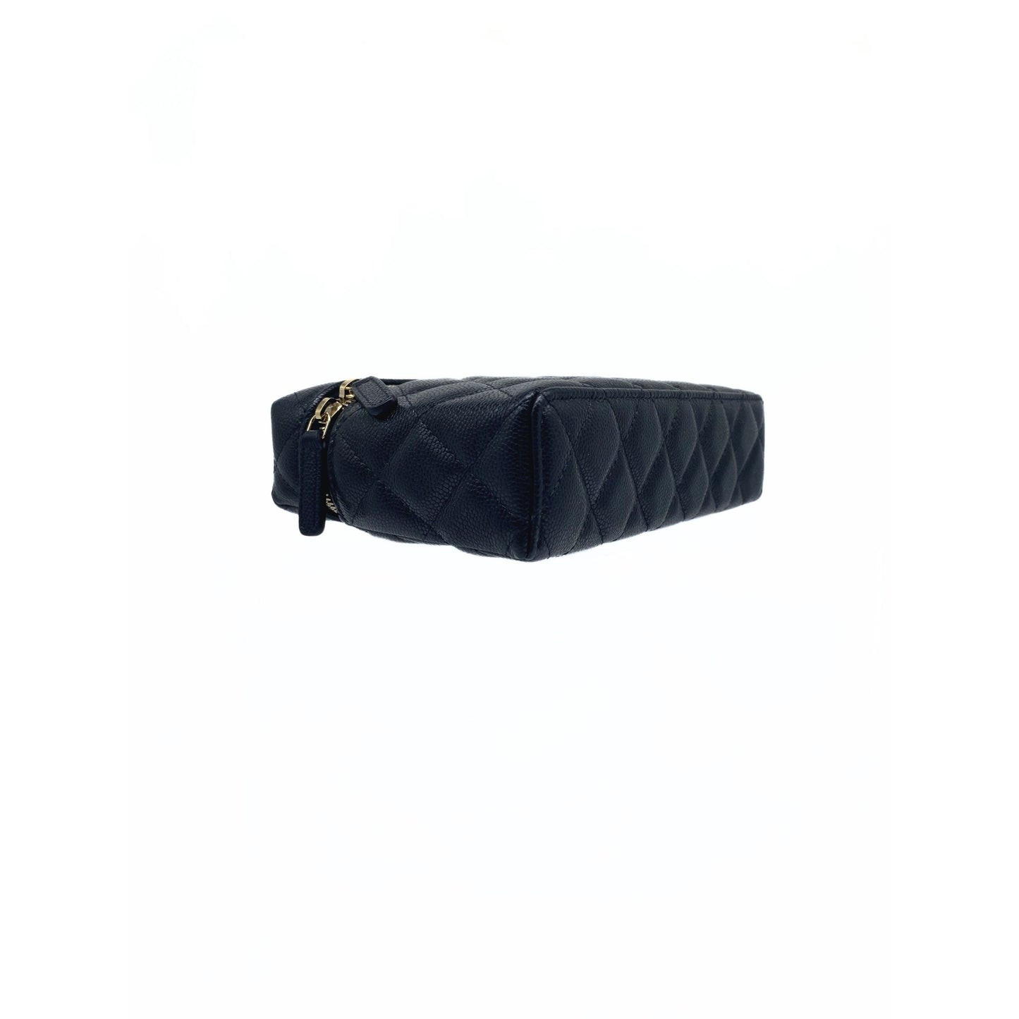 Chanel Black Slim Glazed Caviar Vanity