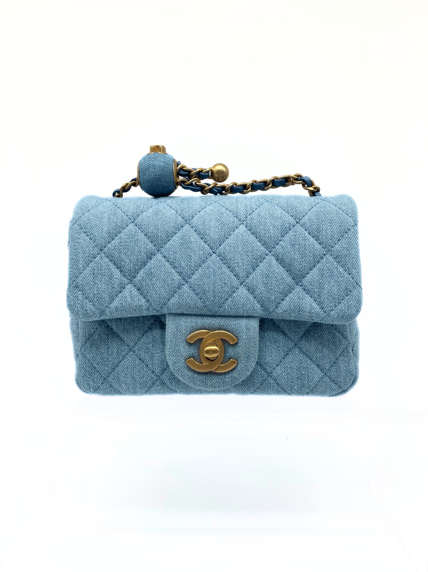 Chanel Denim Mini Coco Pearl Crush