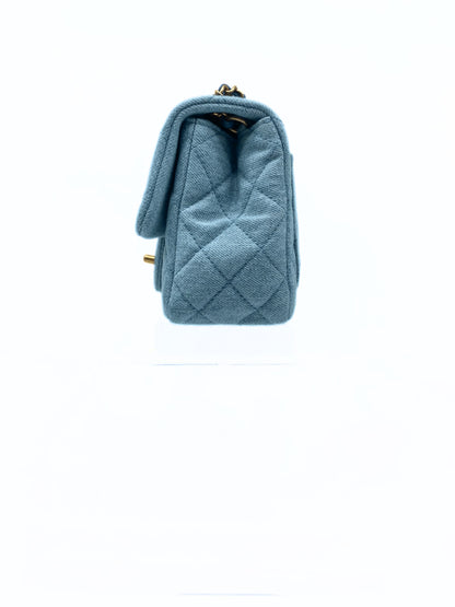 Chanel Denim Mini Coco Pearl Crush