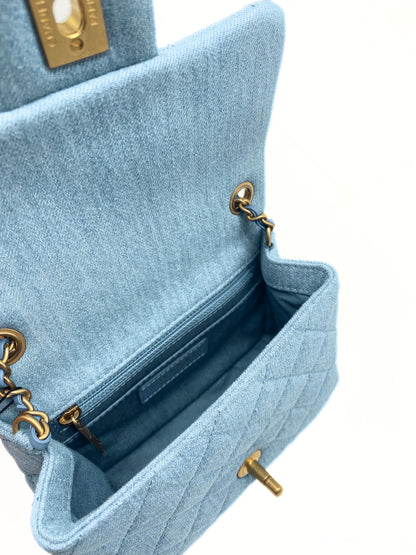 Chanel Denim Mini Coco Pearl Crush