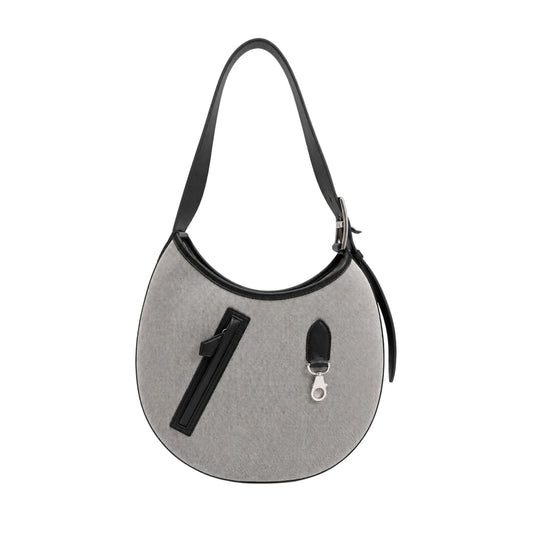 Hermes Arcon Toile/Black Swift Shoulder Bag
