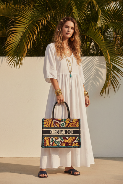 Dior Paisley Embellished Medium Book Tote