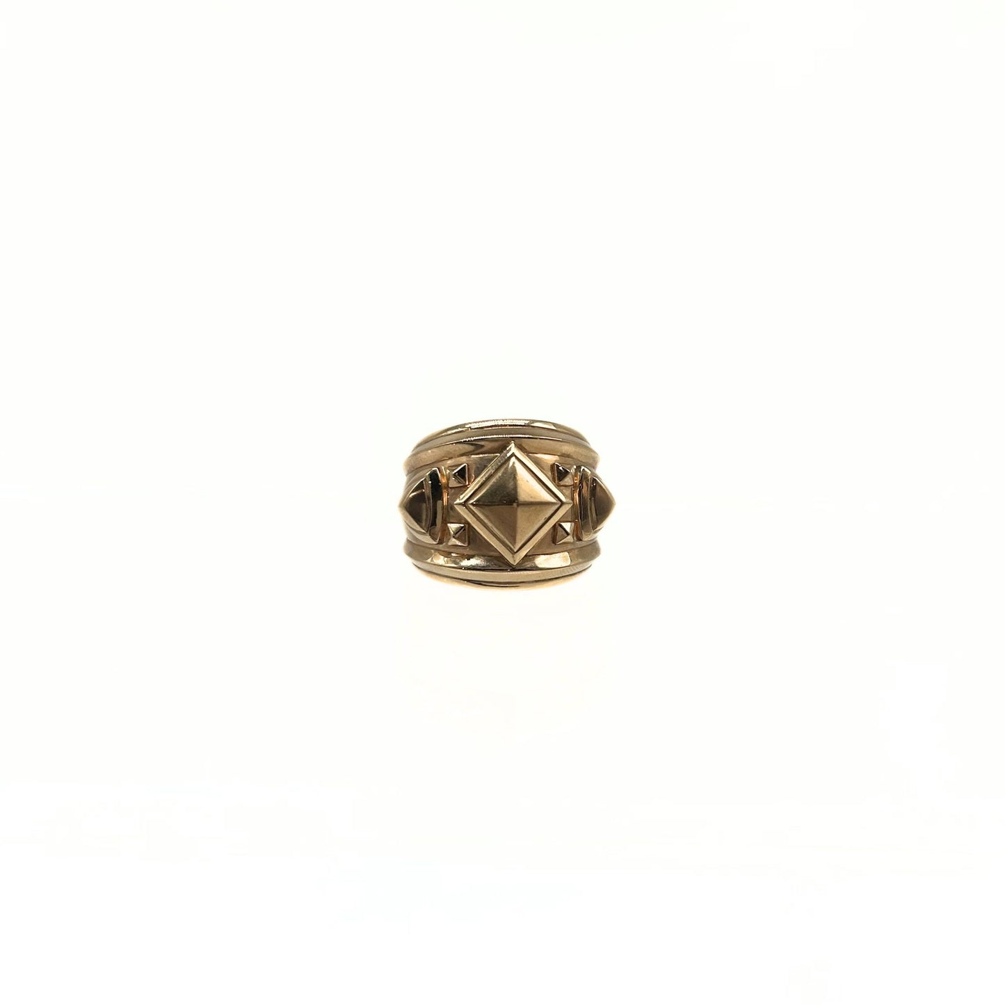 David Yurman 18k Gold Pyramids Wide Ring