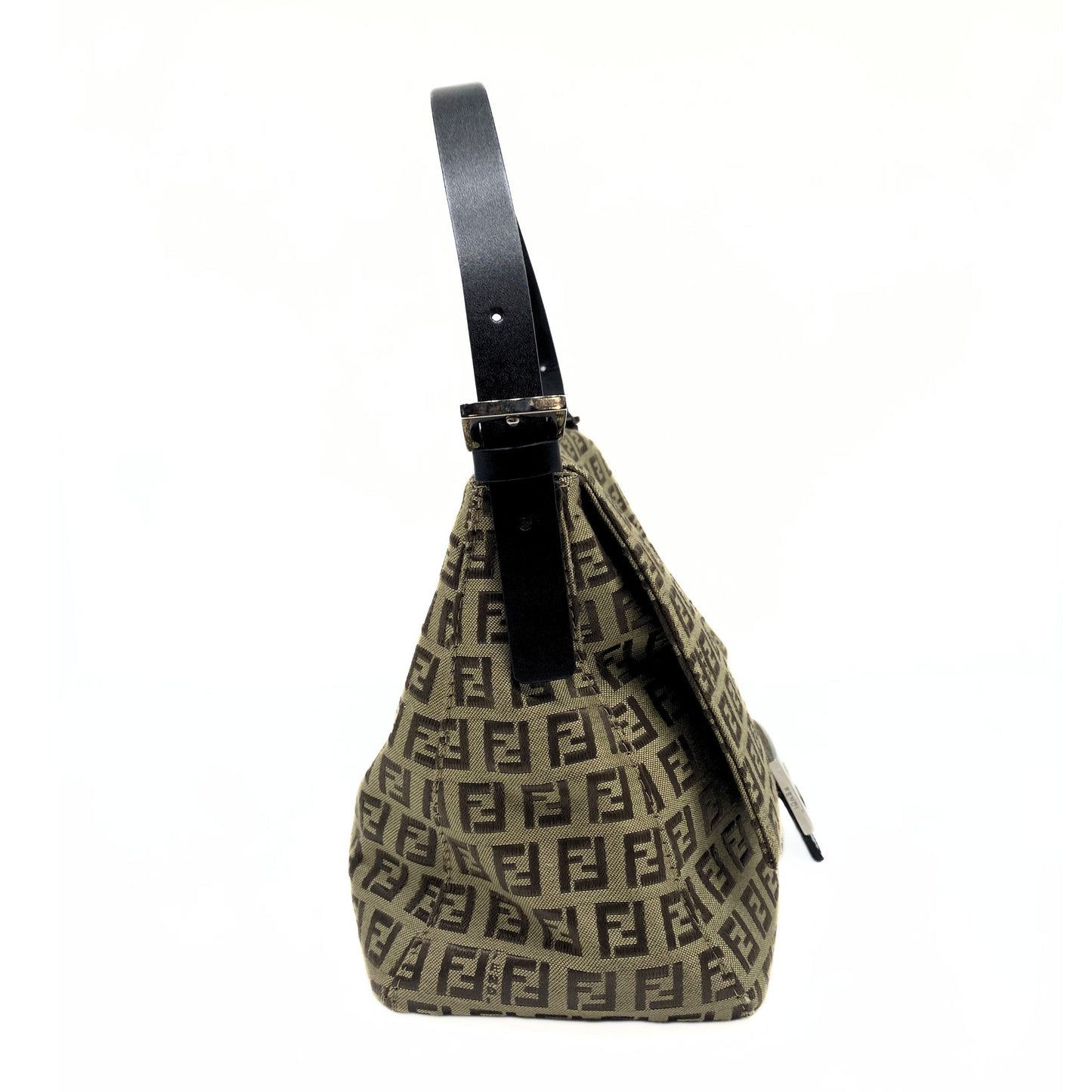 Fendi Zucca Canvas Mama Baguette Shoulder Bag.