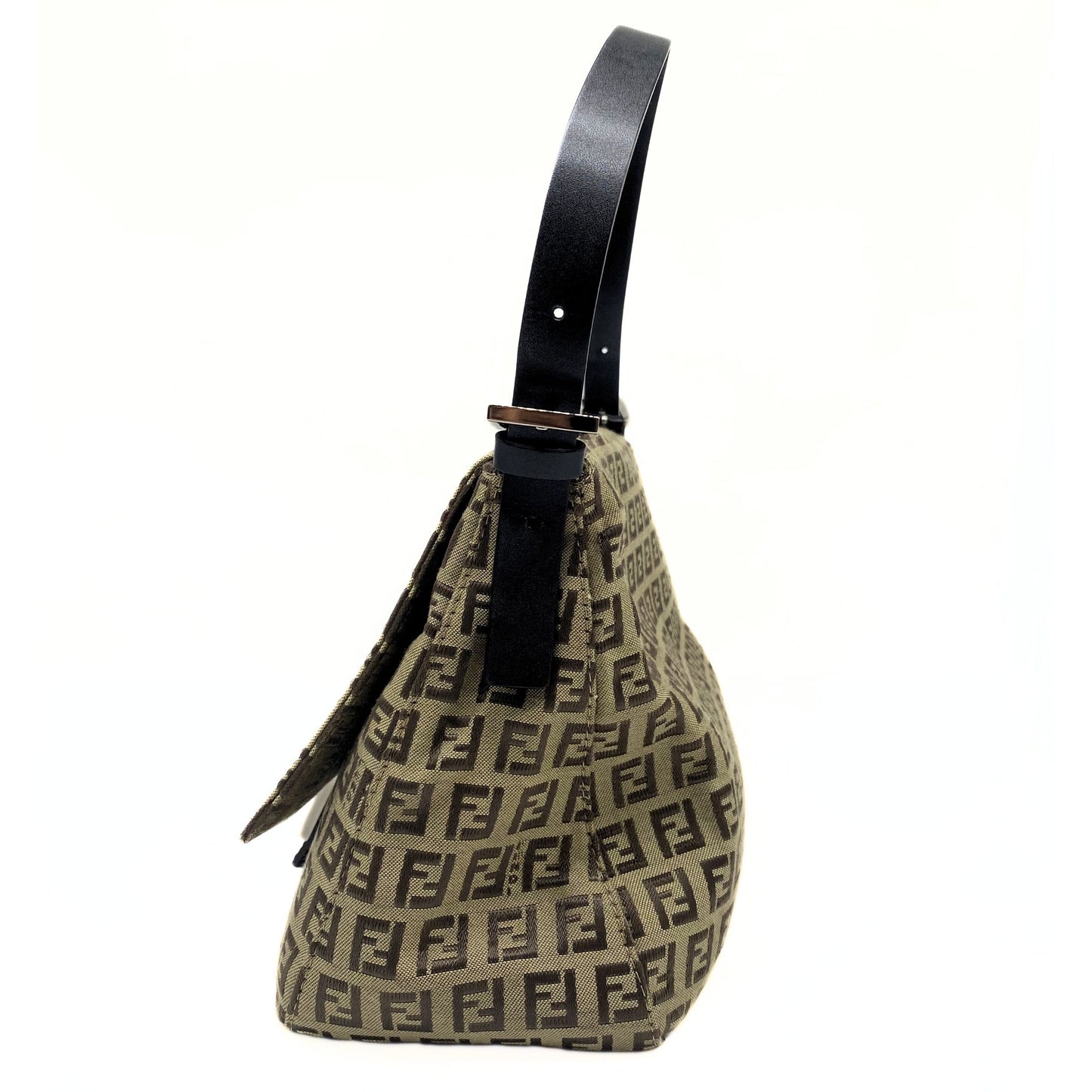 Fendi Zucca Canvas Mama Baguette Shoulder Bag.