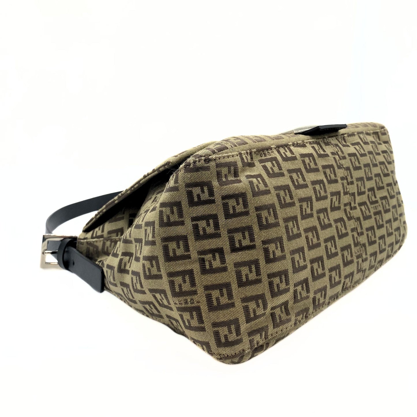 Fendi Zucca Canvas Mama Baguette Shoulder Bag.