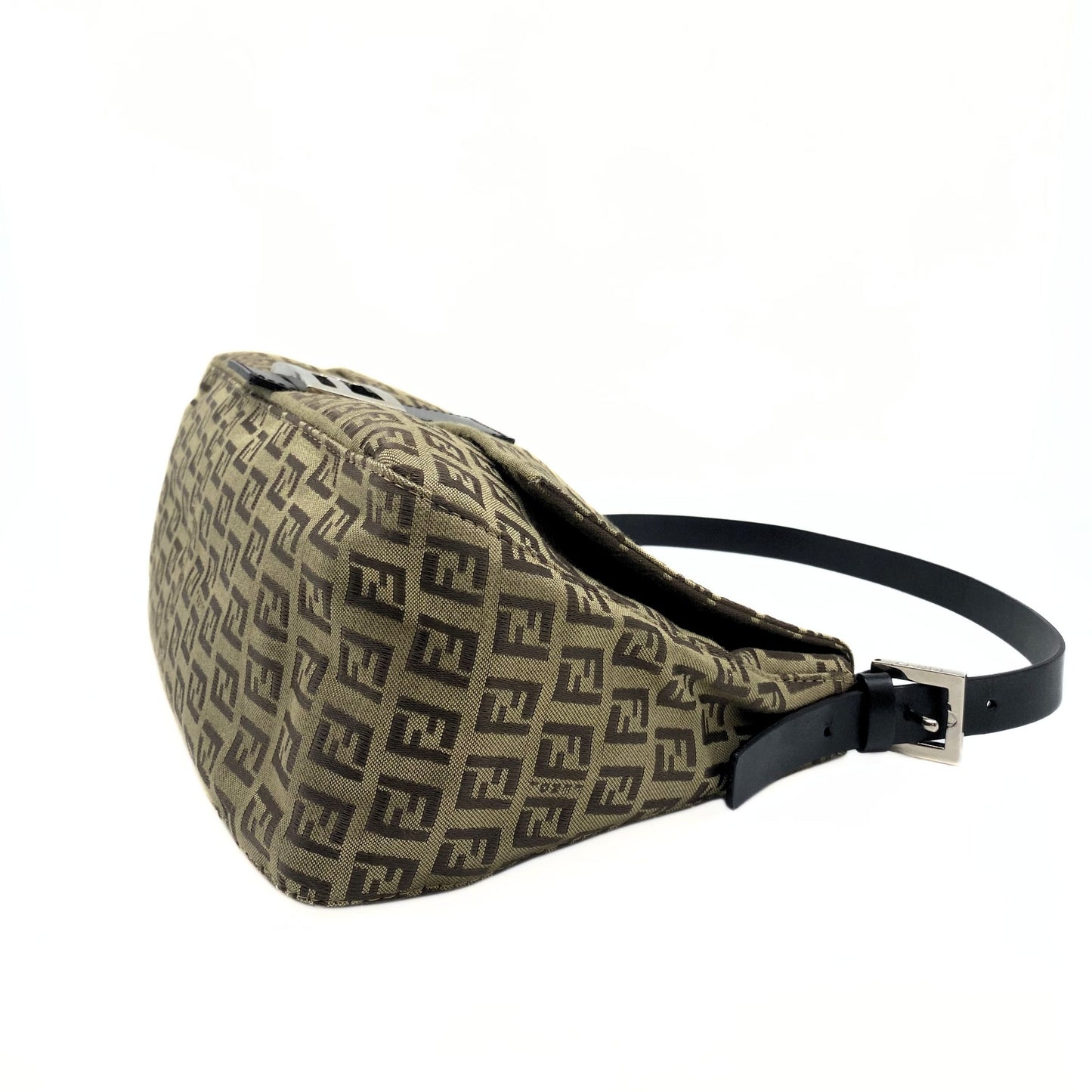 Fendi Zucca Canvas Mama Baguette Shoulder Bag.