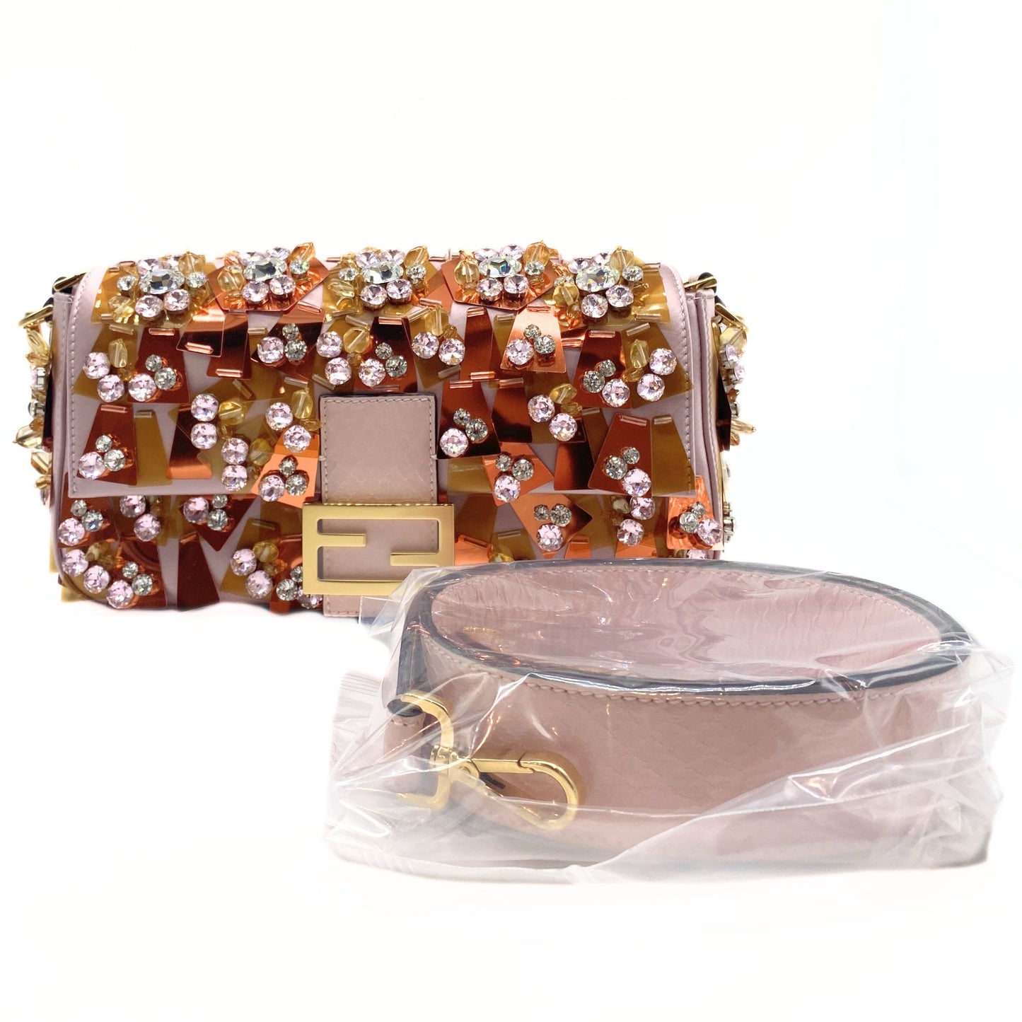 Fendi Baguette 3D Specchietti Satin